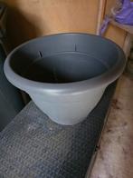 Grote Lichtgewicht grijze buitenpot, Tuin en Terras, Ophalen