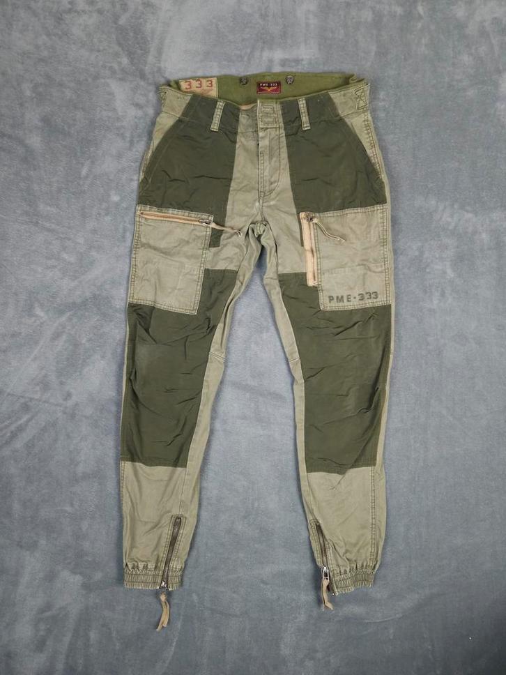 PME Legend Cargo Broek W33 L32 Groen Pall Mall 333 Workwear, Kleding | Heren, Broeken en Pantalons, Zo goed als nieuw, Maat 52/54 (L)