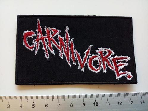 Carnivore logo nieuwe patch c164 type o negative, Verzamelen, Muziek, Artiesten en Beroemdheden, Nieuw, Kleding, Verzenden