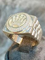 925 Zilveren Rolex Ring, Sieraden, Tassen en Uiterlijk, Ringen, 20 of groter, Heer, Nieuw, Ophalen of Verzenden