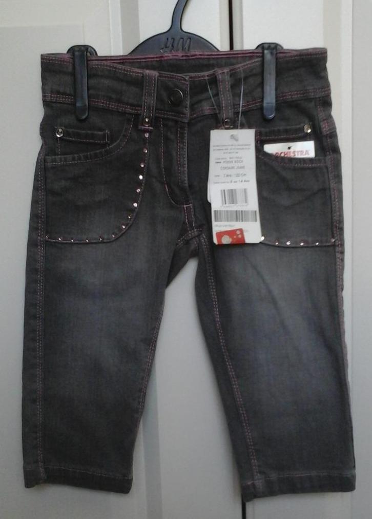 Orchestra grafiet capri spijkerbroek - maat 122 (7 jr) - NEW, Kinderen en Baby's, Kinderkleding | Maat 122, Nieuw, Meisje, Broek