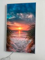 Infrarood wandpaneel zonsondergang, Ophalen of Verzenden, Zo goed als nieuw, Foto of Poster, 75 cm of meer