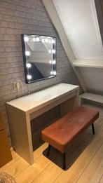Kaptafel met bankje & spiegel evt, Huis en Inrichting, Ophalen, Gebruikt, 100 tot 150 cm, 50 tot 100 cm