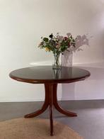 Midcentury vintage teak eettafel uitschuifbaar, Huis en Inrichting, Tafels | Eettafels, Ophalen, Kondor Mobel, Gebruikt, 100 tot 150 cm