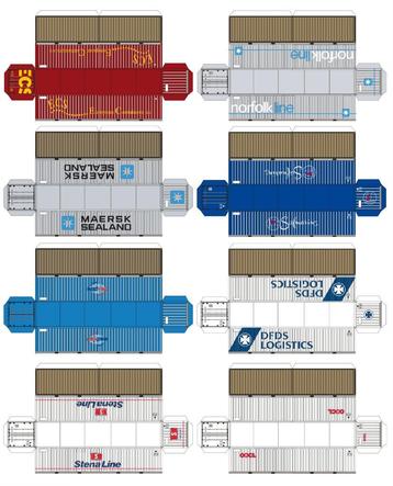 Bouwplaten voor 40 inch containers, schaal N beschikbaar voor biedingen