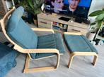 Voetenbank - chair with footstool, Huis en Inrichting, Banken | Voetenbanken en Poefen, Ophalen, Zo goed als nieuw, Rechthoekig