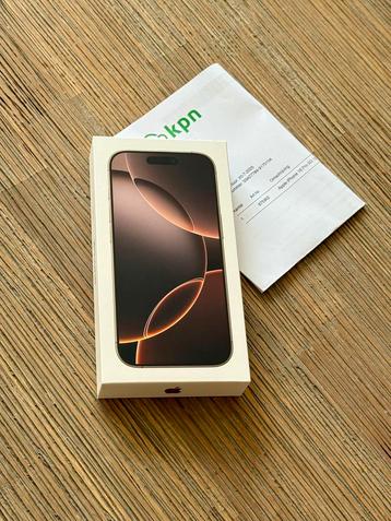 iPhone 16 Pro 128gb Desert Titanium, nieuw geseald met bon! beschikbaar voor biedingen