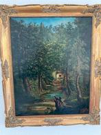 Klassiek Landschap Schilderij met Gouden Lijst, Ophalen