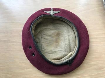 WW2 Britse Airborne baret met wing, WD stamp + provenance beschikbaar voor biedingen