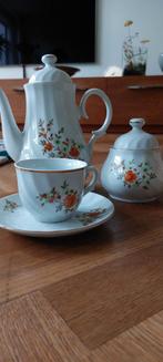 Vintage  Bulgaars Theeservies met Bloemenmotief, Antiek en Kunst, Antiek | Servies compleet, Ophalen