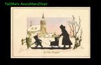 🟢🟢Pax Steen, serie winterlandschap silhouetten (1), Verzamelen, Ansichtkaarten | Themakaarten, Ophalen of Verzenden, 1940 tot 1960