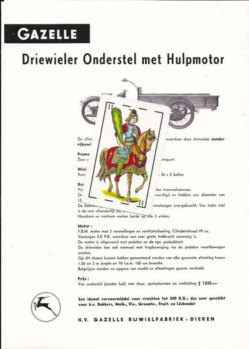 Gazelle hulpmotor bromfiets (GA11) beschikbaar voor biedingen