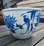 Grote Chinese porselein pot met vogels, Antiek en Kunst, Antiek | Porselein, Ophalen of Verzenden