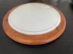 Plafondlamp hout 38cm, Ophalen, Gebruikt, Glas
