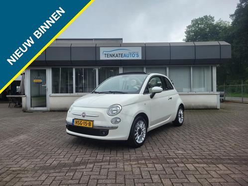 Fiat 500 1.2 Lounge Cabrio Airco PDC Lichtmetaal, Auto's, Fiat, Bedrijf, ABS, Airbags, Airconditioning, Bluetooth, Elektrische buitenspiegels
