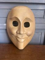 ‘Theater’ masker uit mangohout mooi uitgesneden 20cm, Ophalen of Verzenden