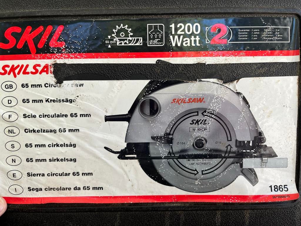 Skil Cirkelzaag 1200 Watt - 65 mm zaagdiepte, Ophalen, Gebruikt, Cirkelzaag, 30 tot 70 mm