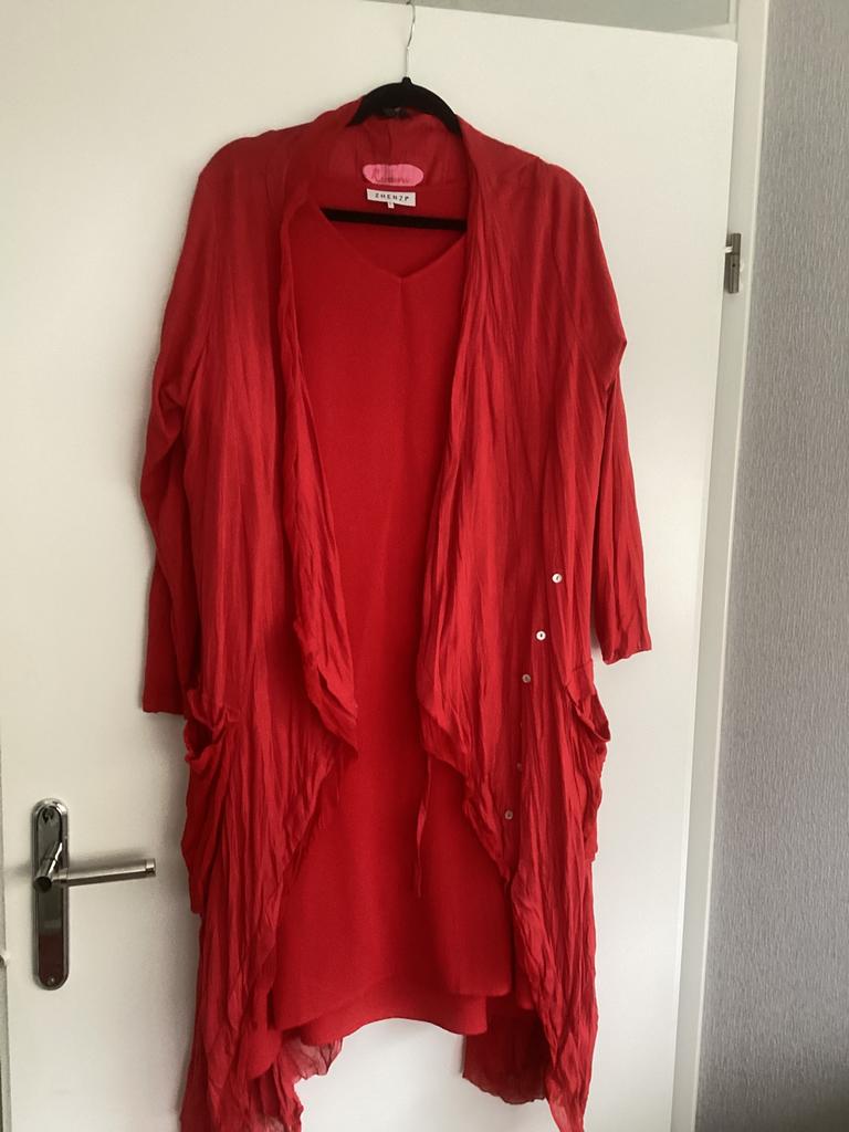 Mat, yoek, Rimini vest., Kleding | Dames, Grote Maten, Ophalen of Verzenden, Zo goed als nieuw, Rood, Trui of Vest