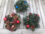 3 kransen voor kerst, leuk met een vaasje met kaars erin te, Ophalen, Zo goed als nieuw