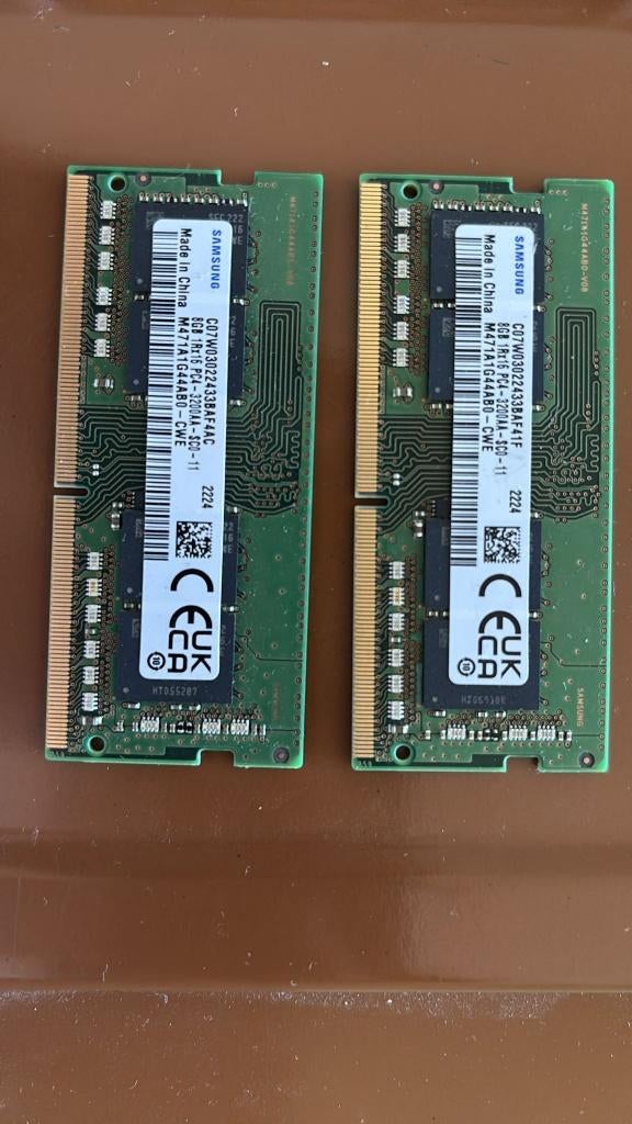 16GB (2x8GB) Samsung DDR4 3200MHz Laptop Geheugen (SO-DIMM), DDR4, Ophalen of Verzenden, Zo goed als nieuw, Laptop