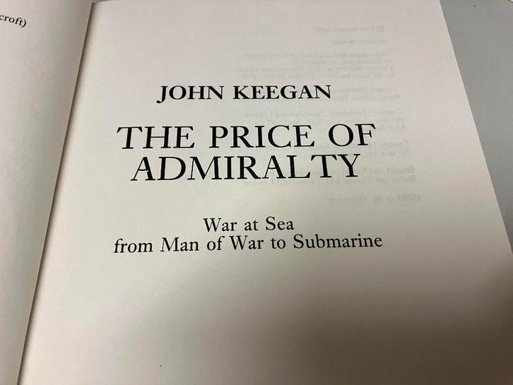 The Price of Admiralty Keegan War at Sea, Boeken, Oorlog en Militair, Gelezen, Marine, Niet van toepassing, Ophalen of Verzenden