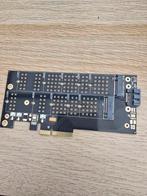 PCIe naar Dual M.2 NVMe SSD Adapterkaart, Ophalen of Verzenden, Nieuw, Intern, Onbekend