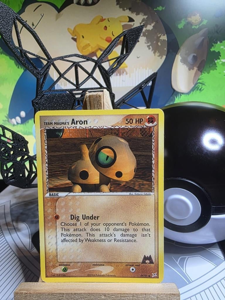 Aron 59/95 Pokemon Team Magma & Team Aqua, Ophalen of Verzenden, Zo goed als nieuw, Losse kaart