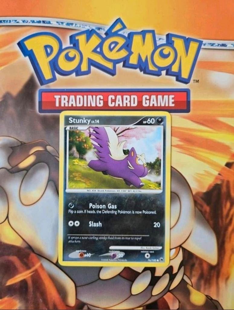 Stunky 76/100 Diamond&Pearl Majestic Dawn pokemon kaart, Ophalen of Verzenden, Gebruikt, Losse kaart