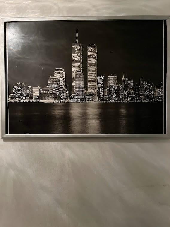 Grote Wand Decoratie TWIN TOWERS NEW YORK, Ophalen, Metaal, Meerkleurig, Zo goed als nieuw