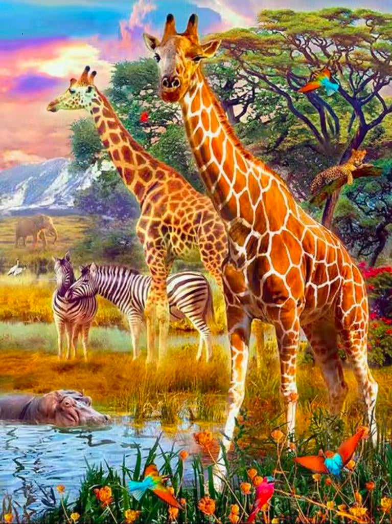 Diamond Painting 50x40 - Ronde Steentjes, Diamond painting world 2021@gmail.com, Overige typen, Nieuw, Ophalen of Verzenden