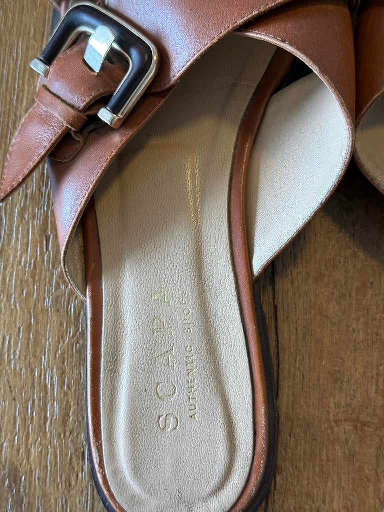 Scapa sandaal slippers maat 40, Ophalen of Verzenden, Gedragen, Bruin, Slippers