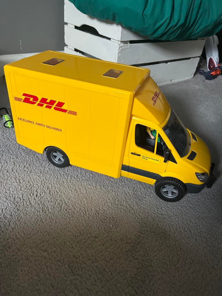 DHL Bruder busje, Kinderen en Baby's, Speelgoed | Speelgoedvoertuigen, Ophalen, Zo goed als nieuw
