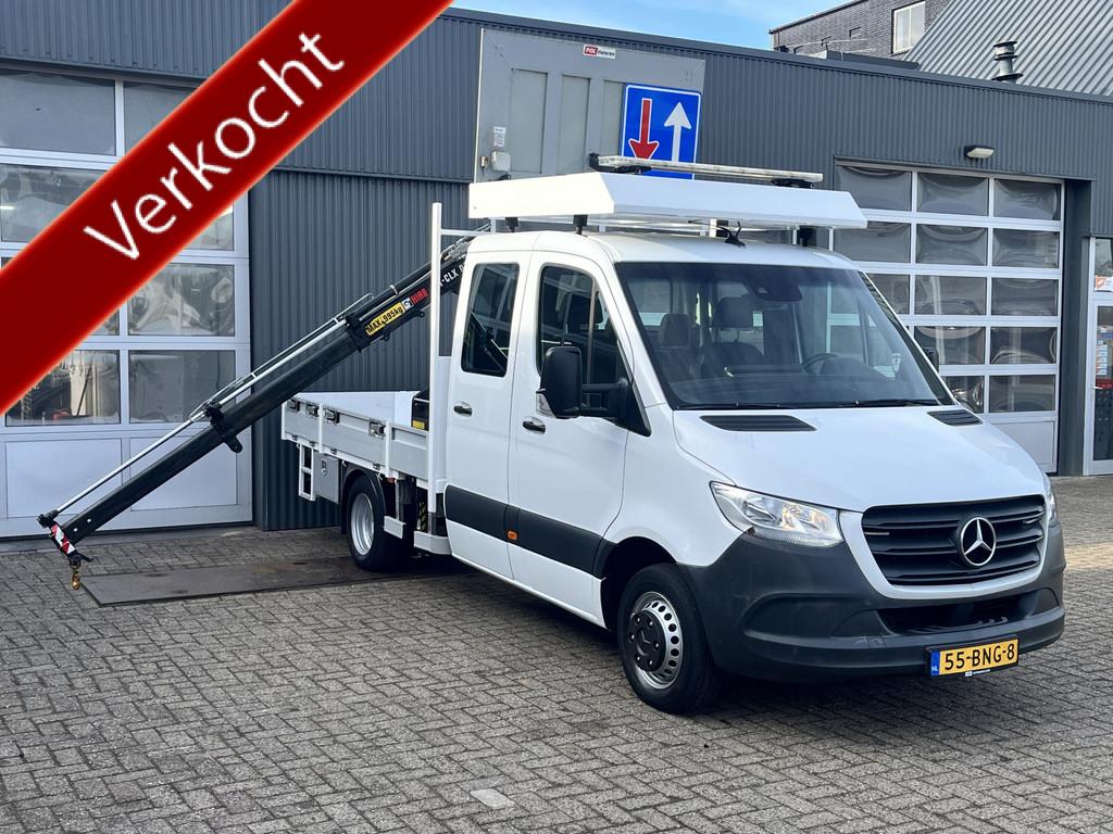 Mercedes-Benz Sprinter 514 CDI 366 Hiab Laadkraan 018T Trekh, Automaat, Stof, Gebruikt, Wit