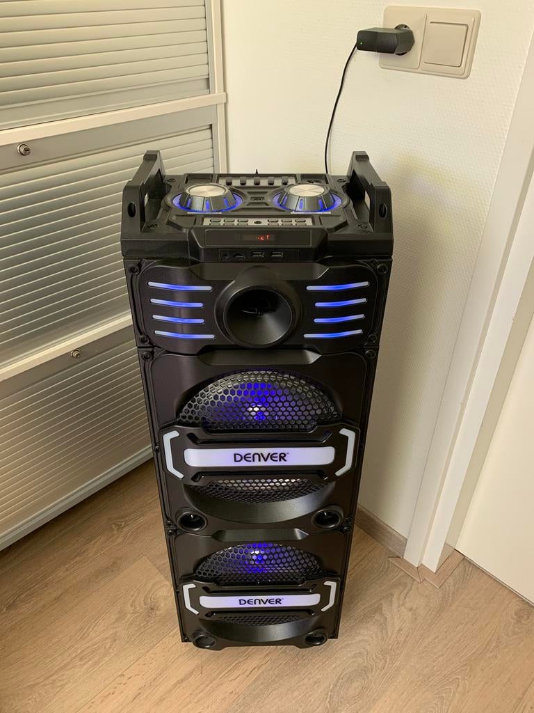 Denver bluetooth dj speaker, Ophalen, Zo goed als nieuw, Complete set