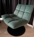 Dutchbone Bar Lounge draaifauteuil - Groen velvet, Ophalen, Gebruikt, 75 tot 100 cm, Stof
