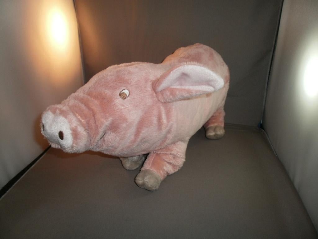 ikea varken 42 cm met tepels roze velours bruine hoeven ogen, Kinderen en Baby's, Speelgoed | Knuffels en Pluche, IKEA, Overige typen