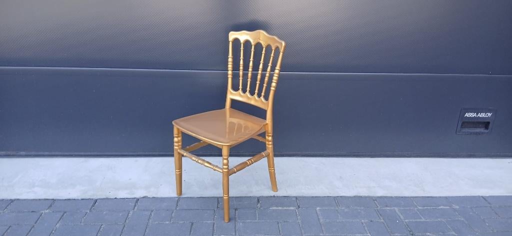 Napoleon stapelstoel ivory goud 110 stuks., Huis en Inrichting, Stoelen, Ophalen, Kunststof, Overige kleuren, Nieuw