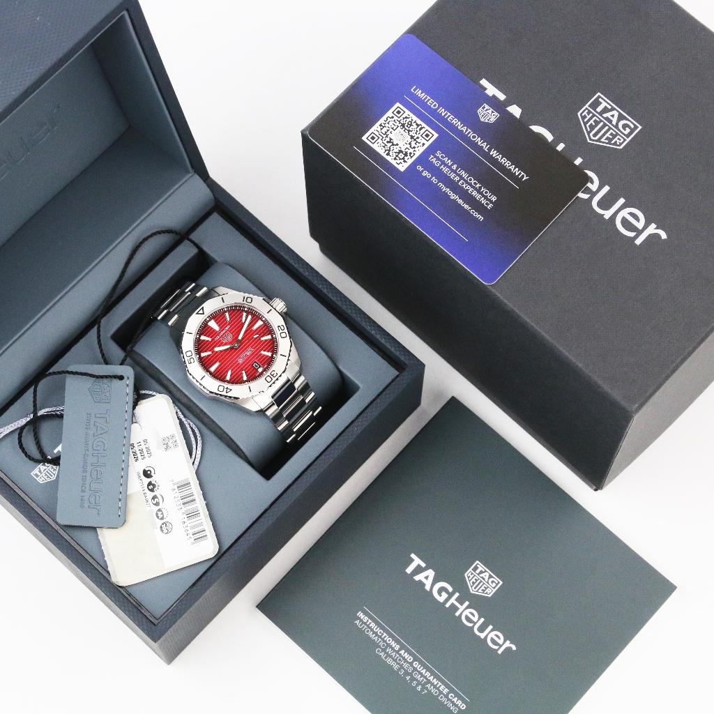 TAG Heuer Aquaracer Rood 200 40 (Zeer goed/ 06-2025), Staal, Staal, Polshorloge, Ophalen of Verzenden