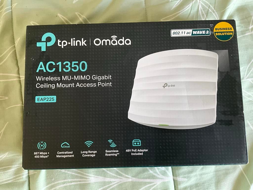 TP-Link Omada AC1350 EAP225 Access Point - Nieuw, Computers en Software, Accesspoints, Ophalen, Nieuw