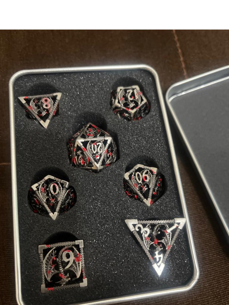 TTRPG Holle Dobbelstenen Set 1 Metalen Dobbelsteen, Hobby en Vrije tijd, Wargaming, Verzenden, Nieuw, Overige soorten