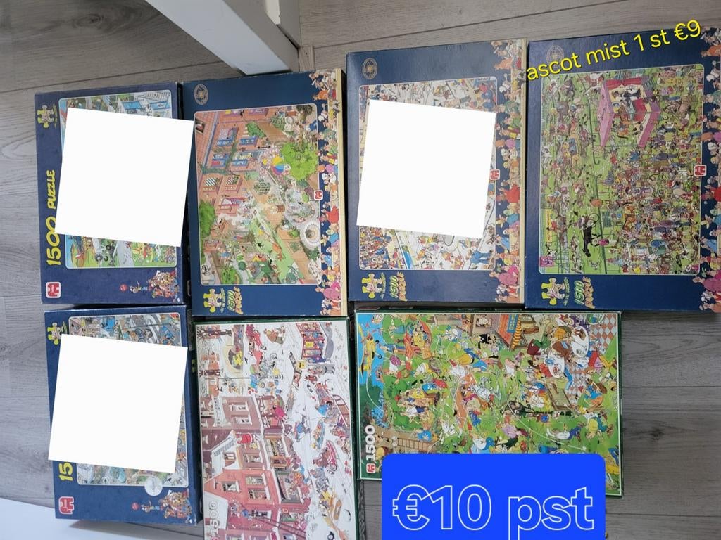 Jan van Haasteren paardenrace en de buren, Ophalen of Verzenden, 500 t/m 1500 stukjes, Gebruikt, Legpuzzel