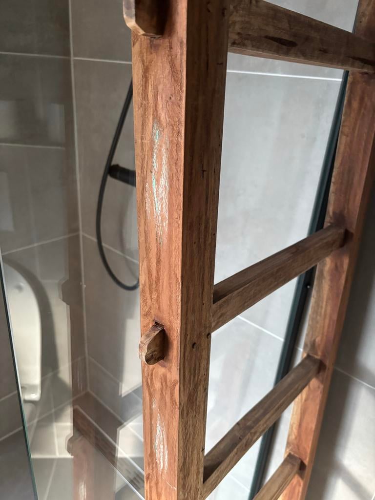 Houten handdoekenrek / ladder, Ophalen, Zo goed als nieuw, Bruin, Handdoekenrek