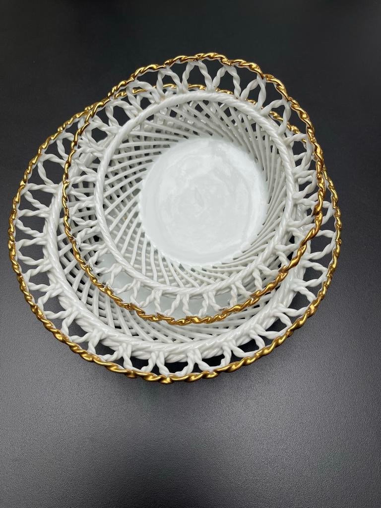 2 Vintage Crown Regent porseleinen mandjes, Antiek en Kunst, Antiek | Porselein, Ophalen of Verzenden