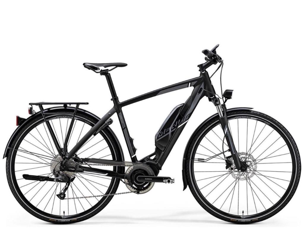 Merida Espresso 300 heren e-bike / mat zwart (zgan), Versnellingen, Zo goed als nieuw, Schijfrem, Ophalen