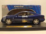 Mercedes Benz CLK coupe AMG donkerblauw Anson metal 1:18 KRD, Ophalen of Verzenden, Zo goed als nieuw, Auto, Anson