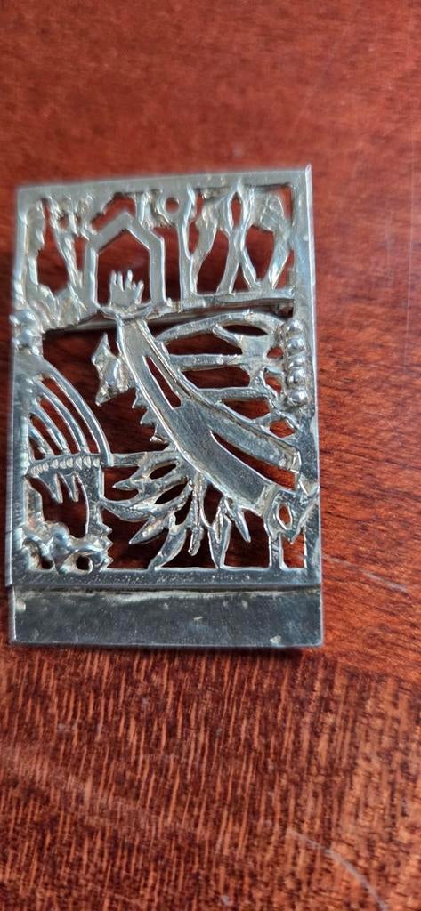 Mooie zilveren broche ook hanger. Sieraad van het jaar 1999., Ophalen of Verzenden, Zo goed als nieuw, Zilver, Zilver