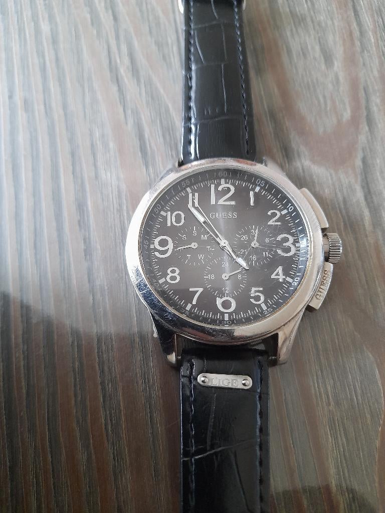 heren horloge guess, Sieraden, Tassen en Uiterlijk, Ophalen of Verzenden, Gebruikt, Staal, Overige merken