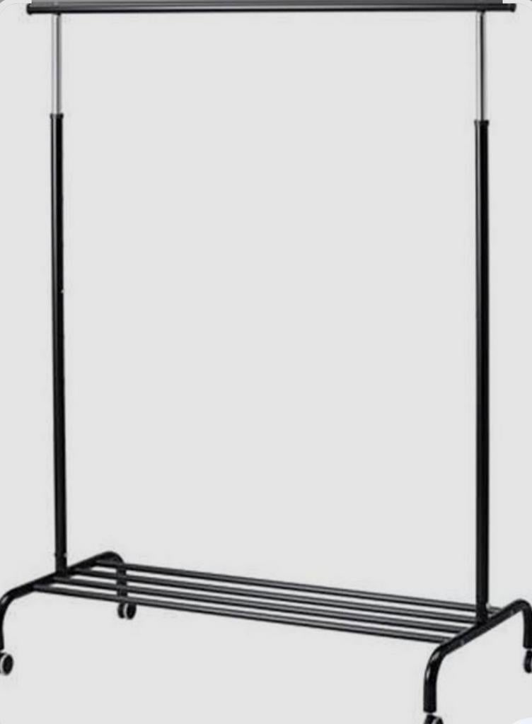 IKEA RIGGA Kledingrek - Zwart, in hoogte verstelbaar, Kleding | Dames, Kledingrekken, Ophalen