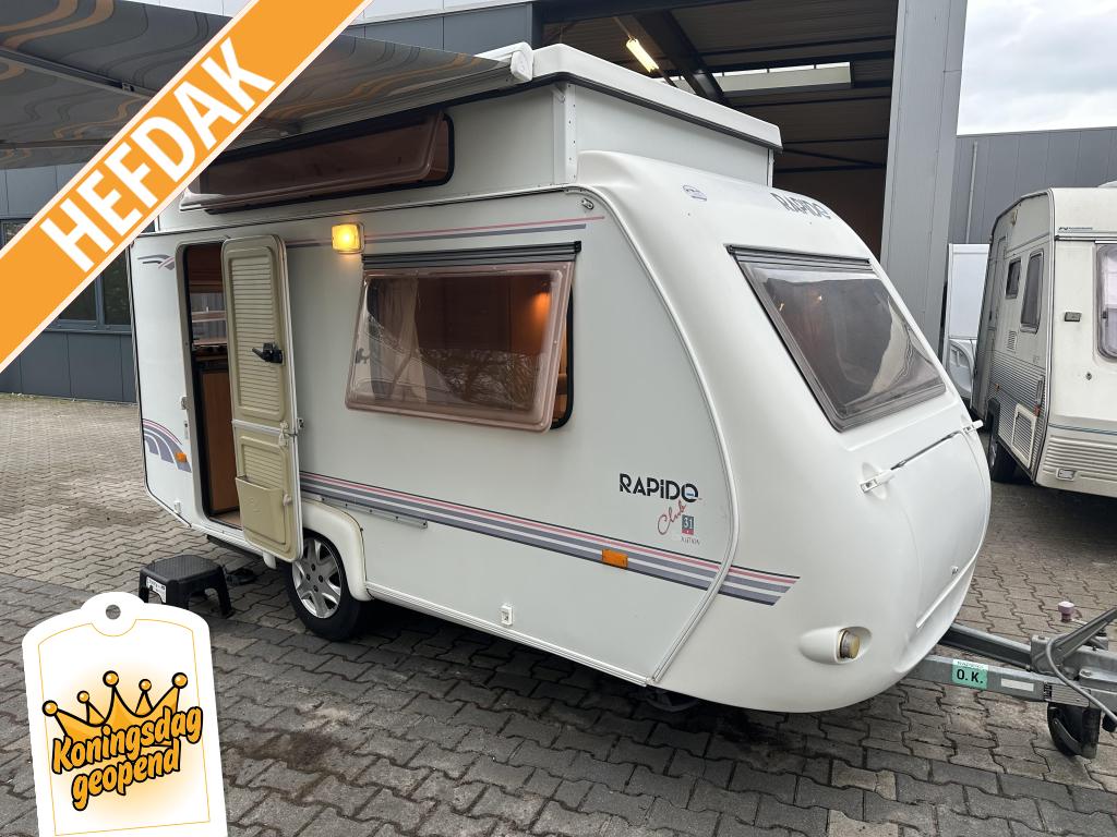 Rapido Evolution 31T HEFDAK-ENKELBED-LUIFEL!!, Caravans en Kamperen, Caravans, Schokbreker, Standaardzit, Tot en met 2, Bedrijf