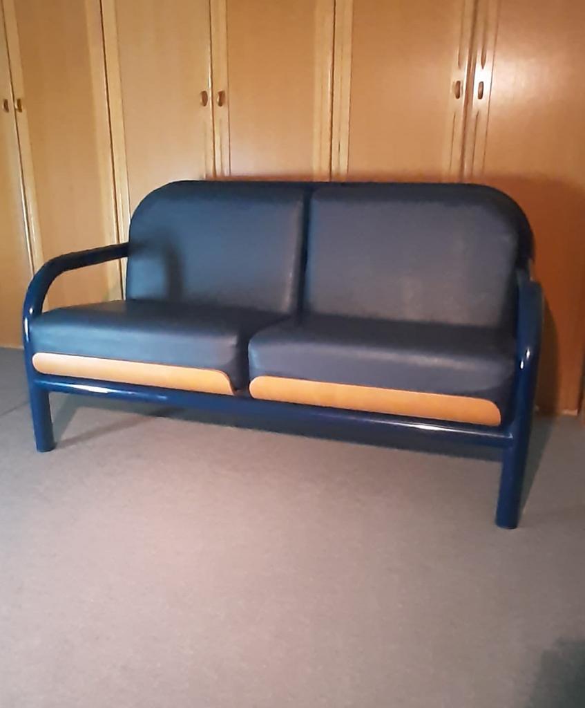 Te koop : zgan retro 2 zits  bank en stoel, Ophalen, Zo goed als nieuw, Tafel(s) en Stoel(en)